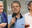 Saímos no 1° turno, nos apoiamos no 2º, diz Caiado com Tarcísio e Zema
