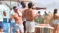 Usain Bolt se diverte com Cauã Reymond em gravações de "Vale Tudo"; veja