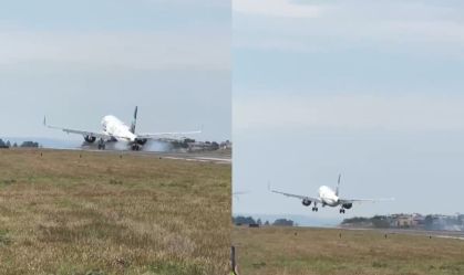 Vídeo: Vento forte faz avião arremeter duas vezes em aeroporto do RS