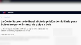 Todo Noticias repercute decreto de prisão domiciliar de Jair Bolsonaro
