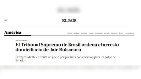 El País repercute decreto de prisão domiciliar de Jair Bolsonaro