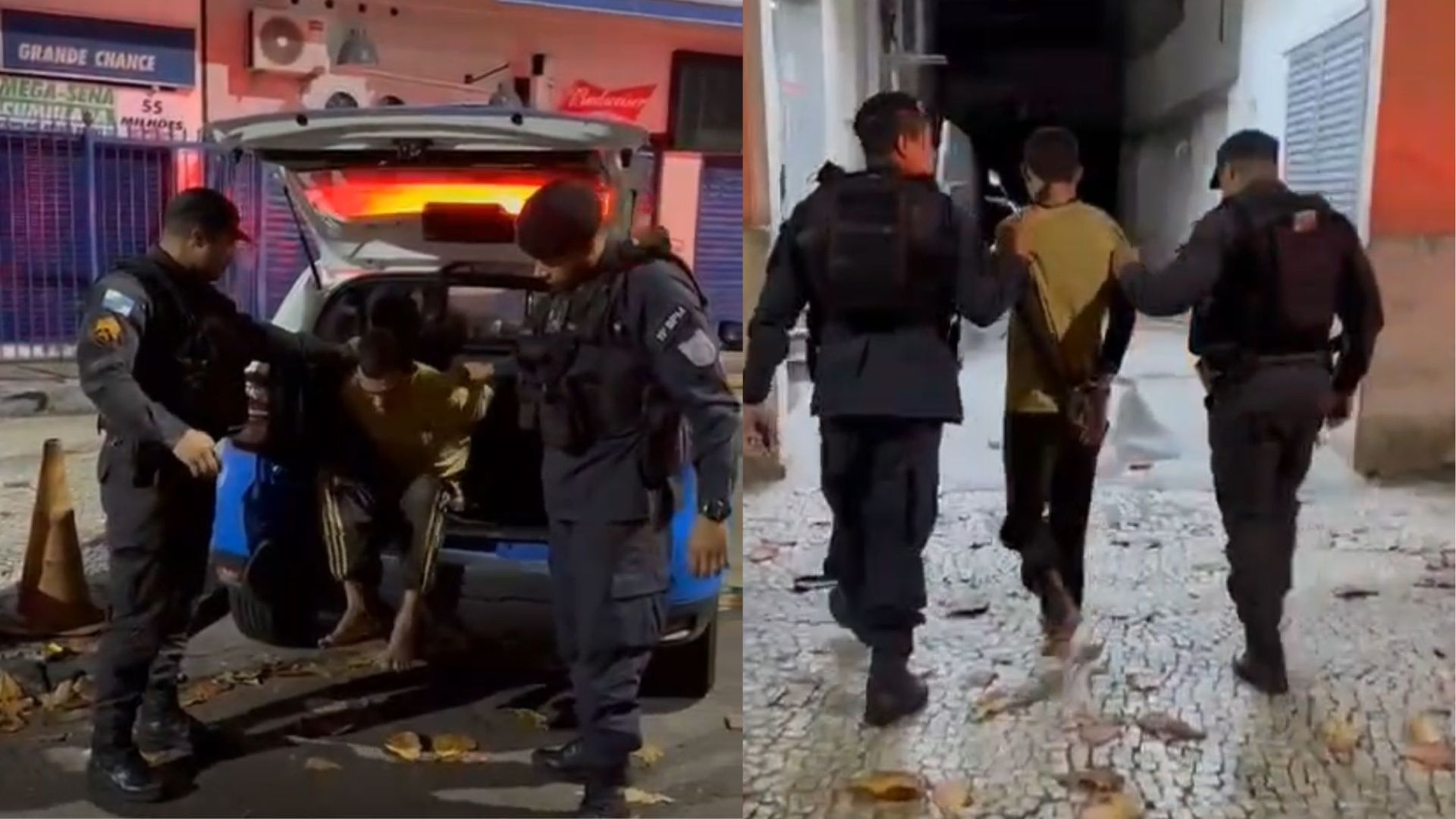 Suspeito foi detido e encaminhado à 12ªDP (Copacabana) • Reprodução - PM