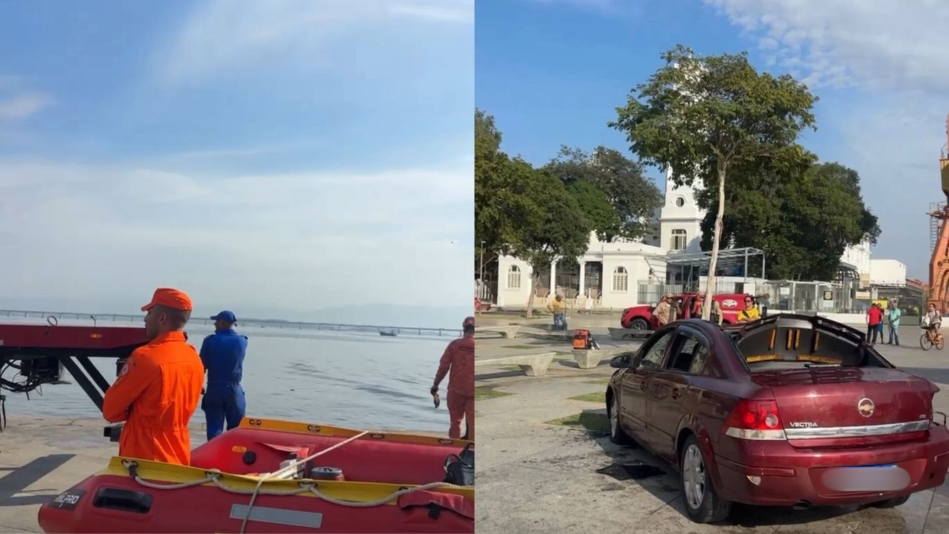 Resgate corpo Baia de Guanabara
