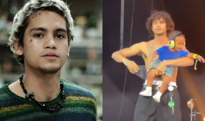 Ator de "Euphoria" leva filho para palco do Lollapalooza; veja