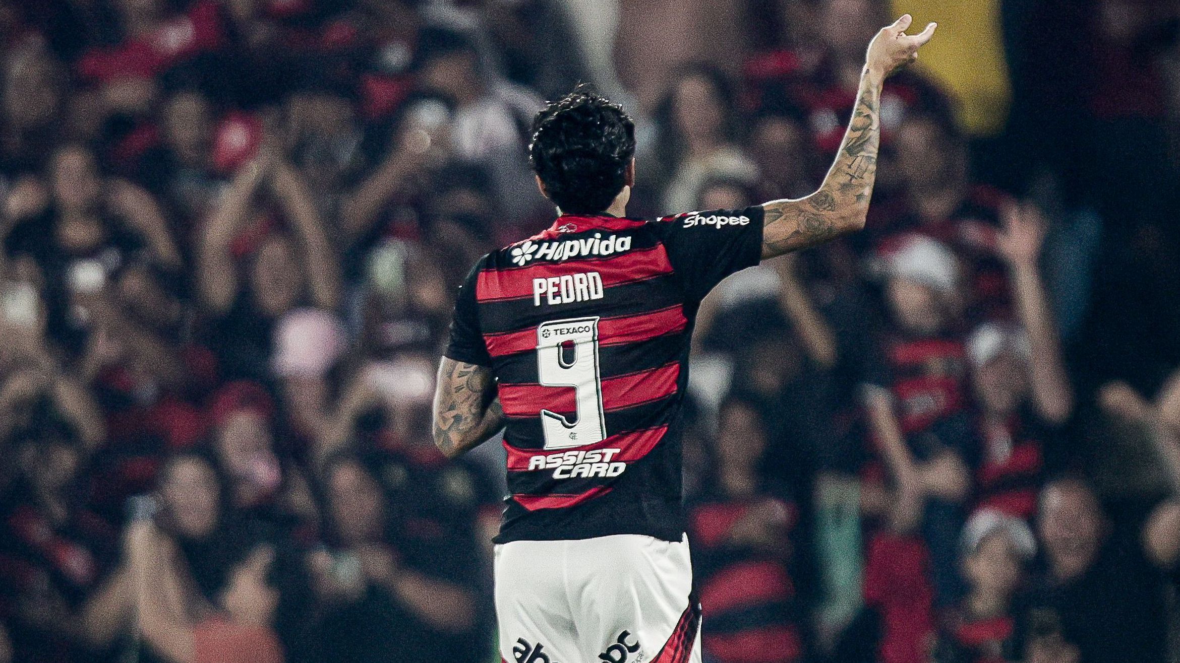 Pedro comemora gol contra o Vitória
