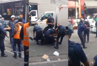 Vídeo: GCMs usam spray de pimenta e golpes de cassetetes contra ambulante