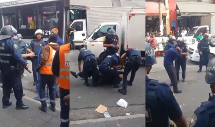 Vídeo: GCMs usam spray de pimenta e golpes de cassetetes contra ambulante