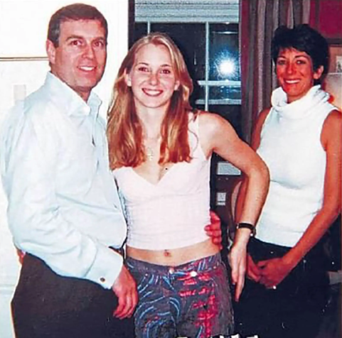 Fotografia parece mostrar o Príncipe Andrew com a acusadora de Jeffrey Epstein • Reprodução CNN Brasil