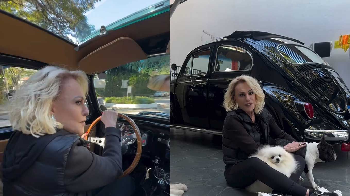 Ana Maria Braga posta passeio com Volkswagen Fusca 1963