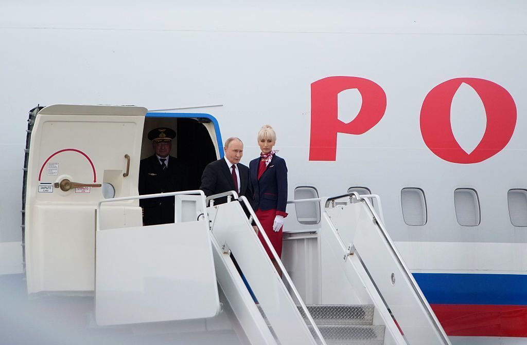 Presidente russo, Vladimir Putin, chega à Base Conjunta Elmendorf Richardson em 15 de agosto de 2025, em Anchorage, Alasca