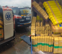 Ambulância falsa é apreendida com 1,5 tonelada de maconha em MS