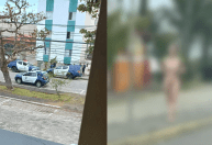 Suspeita de matar o pai, mulher nua em praia de SP tem prisão decretada