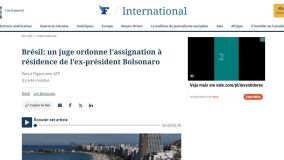Le Figaro repercute decreto de prisão domiciliar de Jair Bolsonaro
