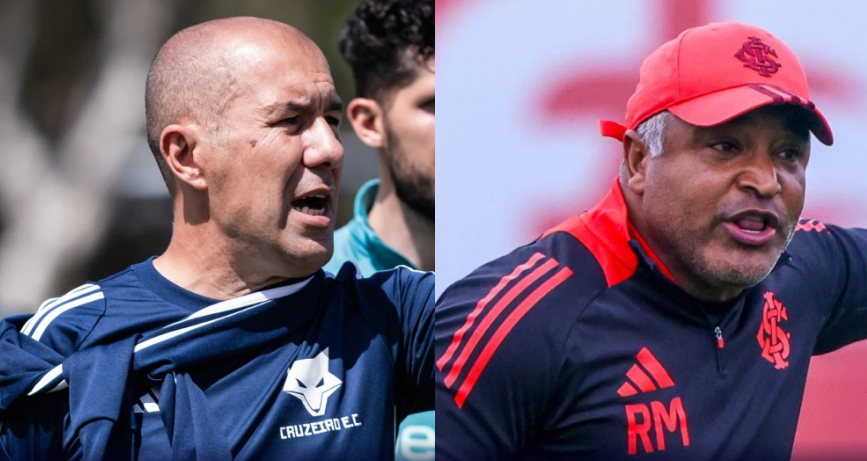 Leonardo Jardim, do Cruzeiro, e Roger Machado, do Internacional