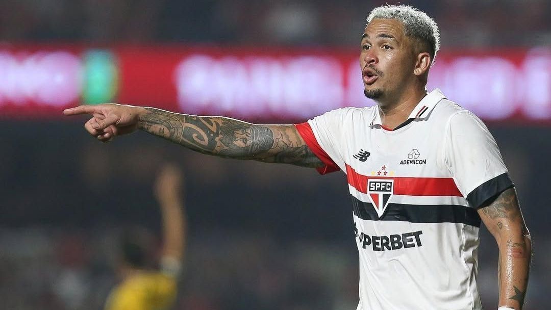Luciano, jogador do São Paulo, pela Libertadores