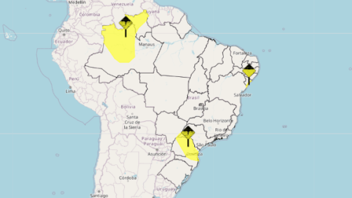 MAPA ALERTA AMARELO