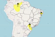 Alerta amarelo: Chuva intensa é esperada para 8 estados do país