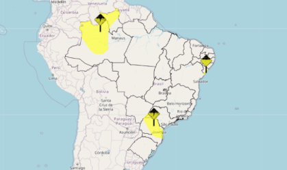 MAPA ALERTA AMARELO