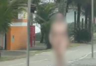 Vídeo: Mulher é presa nua em praia de SP após confessar ter matado o pai