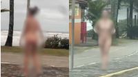 Veja o que mulher presa nua em praia após matar o pai disse em depoimento