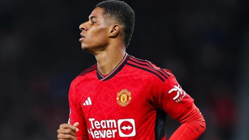 Rashford atuando pelo United