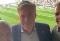 Ancelotti encontra com ídolos do Atlético na Arena MRV