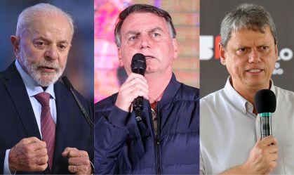 Lula, Bolsonaro e Tarcísio