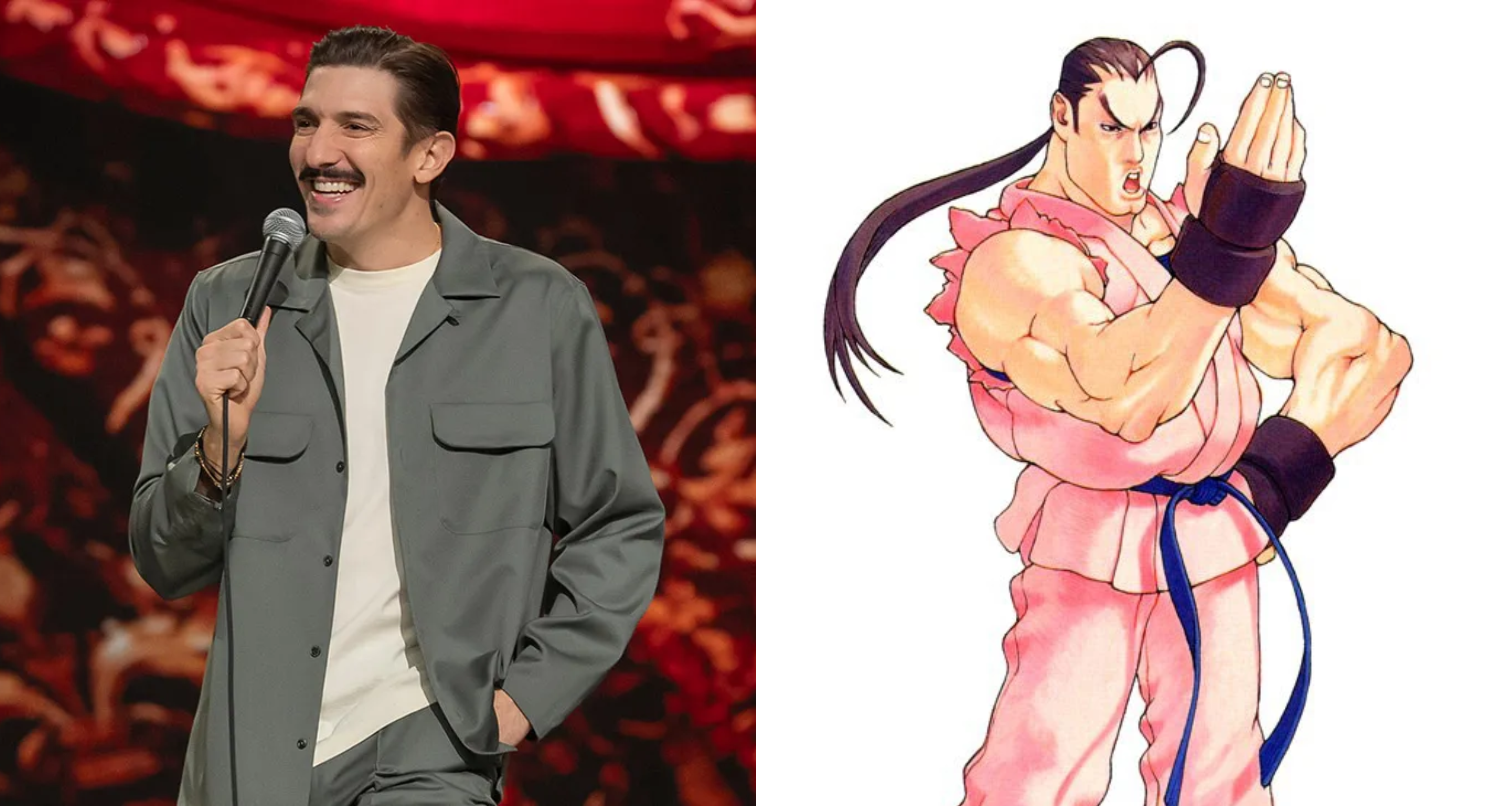 O comediante Andrew Schulz viverá Dan Hibiki • Reprodução