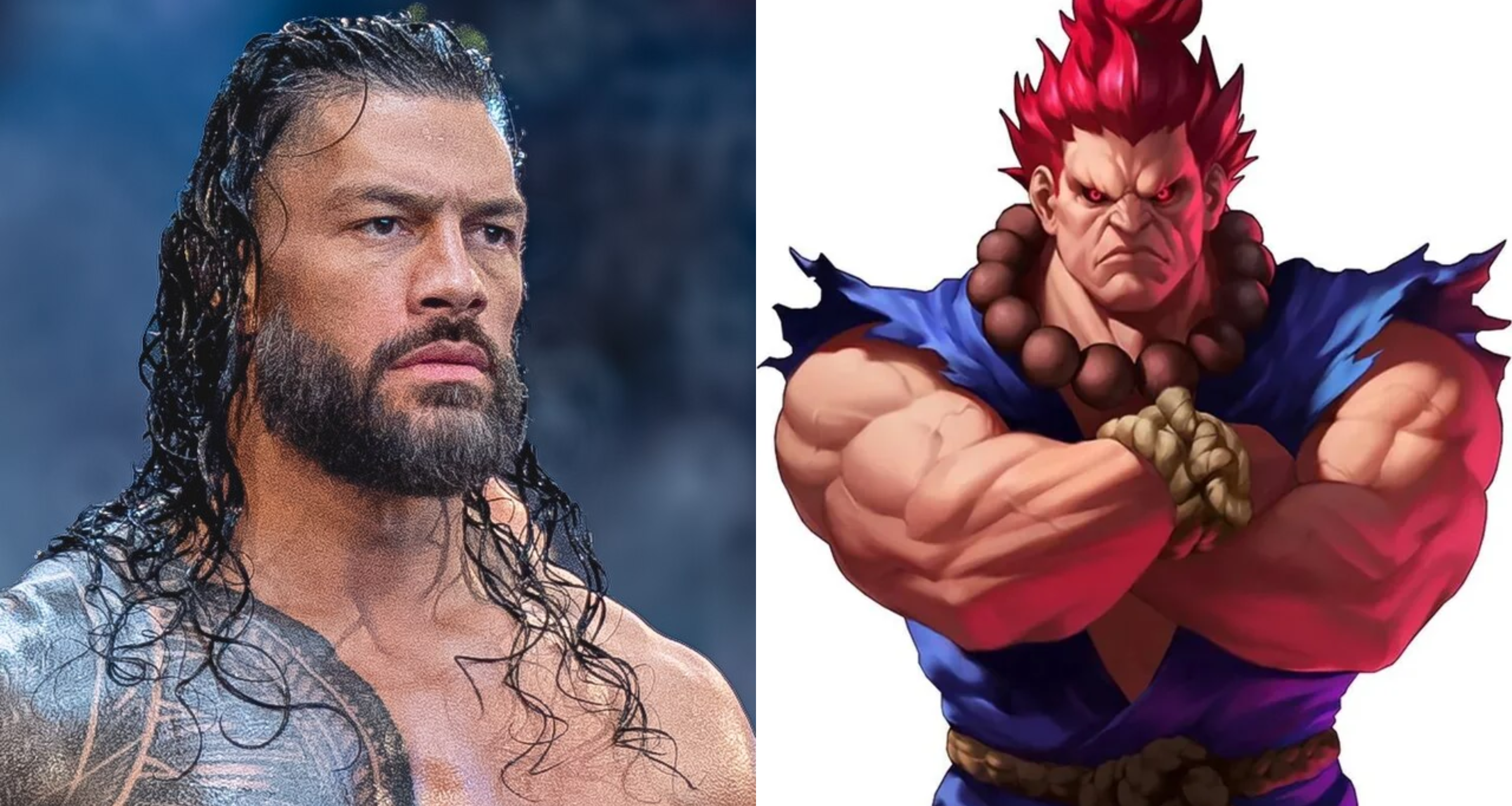 O poderoso Akuma será interpretado pelo lutador Roman Reigns • Reprodução