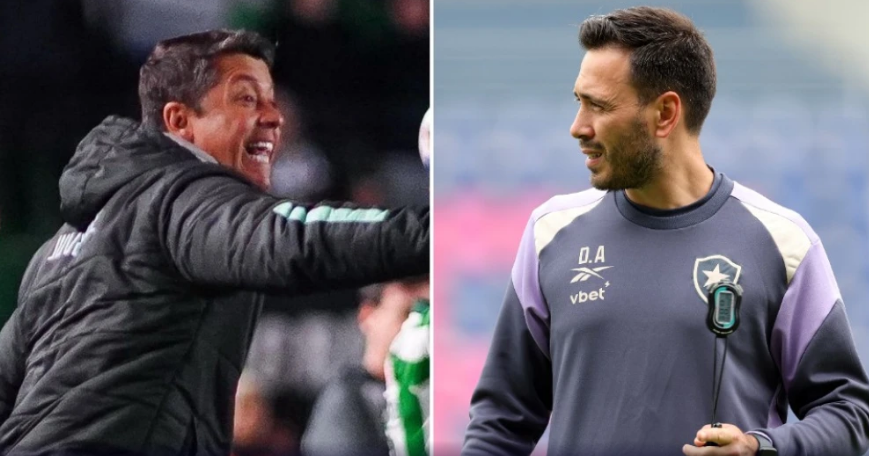 Thiago Carpini, do Juventude, e Davide Ancelotti, do Botafogo