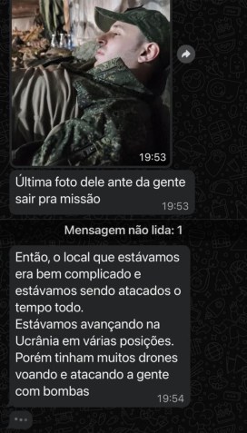 Família recebeu a notícia do desaparecimento de Anderson por meio de mensagem de outro colega brasileiro • Reprodução