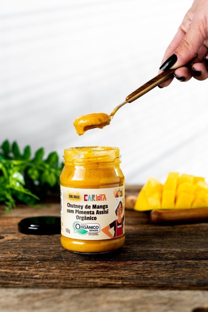 Chutney de manga com pimneta assîssî orgânico da Soul Brasil Cousine