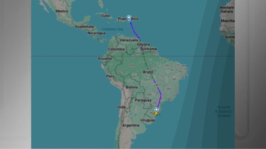 Avião especial e todo branco do governo dos EUA pousa no Brasil • Reprodução