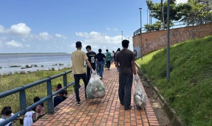 Juventude pelo clima: estudantes recolhem lixo e lançam alerta em Belém