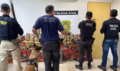 Polícia apreende 310 kg de drogas em fundo secreto de caminhão no Pará