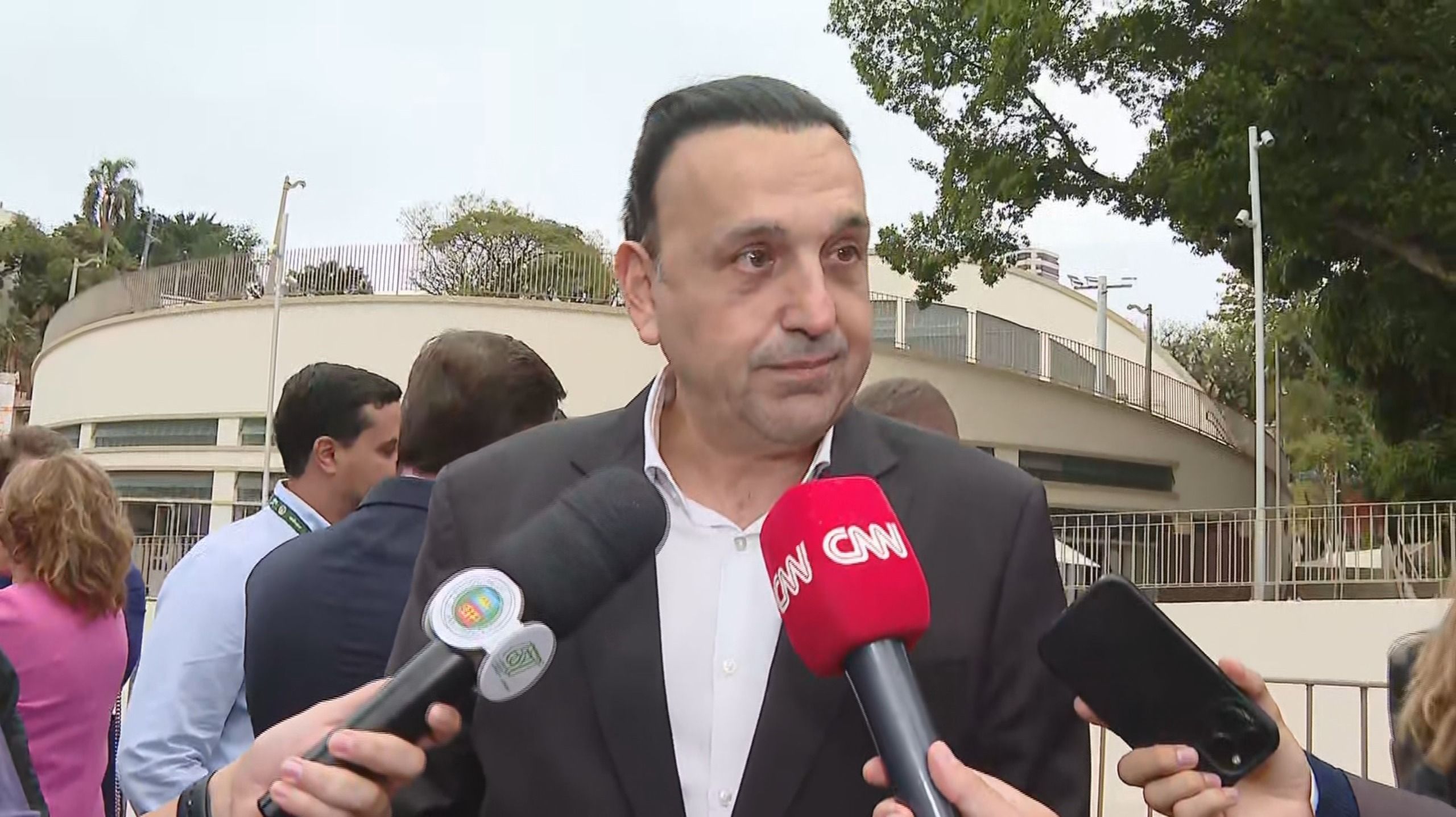 Vice-governador de São Paulo, Felício Ramuth (PSD), em meio ao Congresso Estadual de Municípios, na Mercado Livre Arena Pacaembu