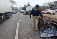 Acidente deixa três feridos graves e carro partido ao meio no Paraná