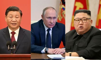 Xi Jinping, Vladimir Putin e Kim Jong Un