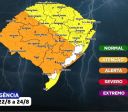 Alerta de temporais severos com granizo, raios e ventos de 90 km/h no RS