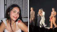 Depois de Demi Lovato, Jonas Brothers levam Alessia Cara para show; assista