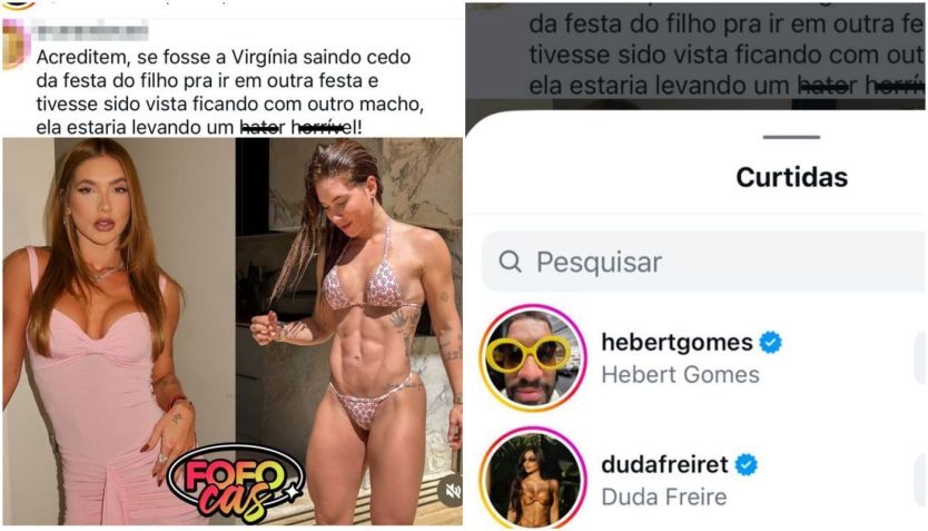 Amigos curtem post em defesa de Virgínia após boatos de affair de Zé Felipe • Reprodução / Instagram