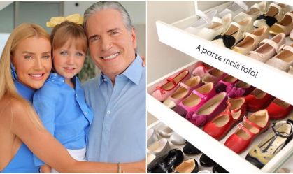 Ana Paula Siebert mostra closet detalhado da filha com Roberto Justus