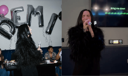 Demi Lovato celebra aniversário cantando "Wicked" em karaokê; assista