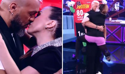 Tata Werneck e Belo dão selinho embalados por hit clássico de cinema