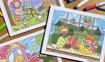 Colorir para relaxar: apps no estilo Bobbie Goods são tendência