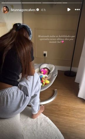 Brunna Gonçalves mostrou Ludmilla com a filha, que nasceu em maio • Instagram/Brunna Gonçalves