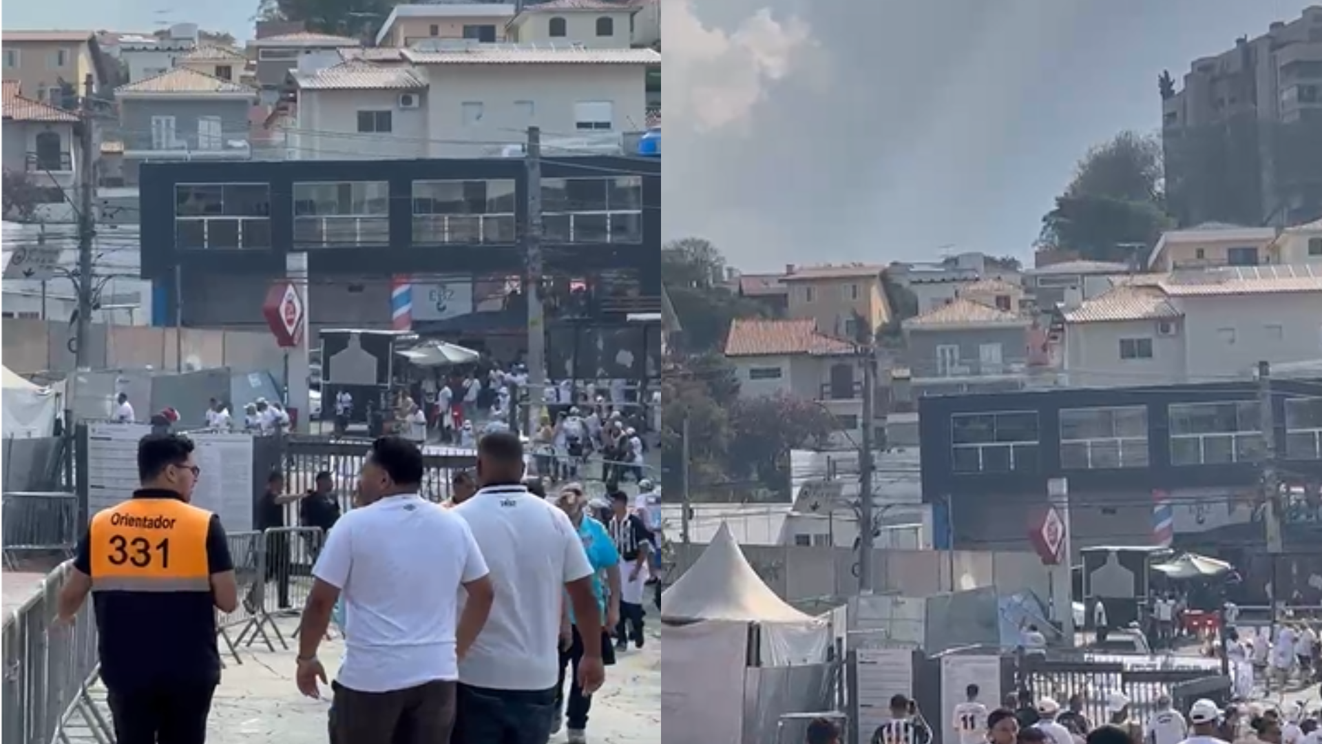 Briga entre torcidas Santos e Vasco