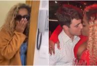 Cariúcha é zoada por colegas de trabalho após beijar filho do Gugu; veja
