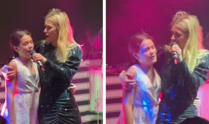 Carolina Dieckmmann e neta de Preta Gil cantam juntas em casamento; veja