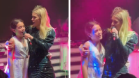 Carolina Dieckmmann e neta de Preta Gil cantam juntas em casamento; veja